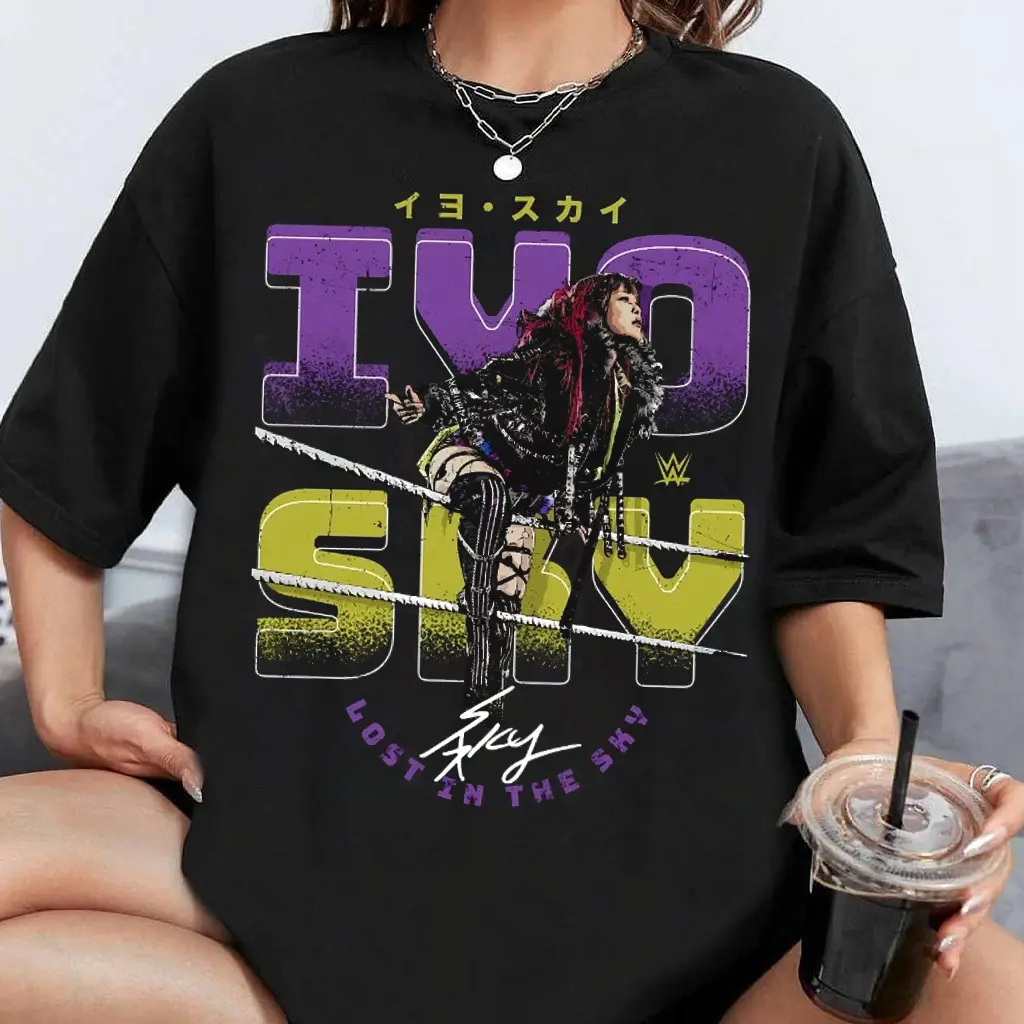 Iyo Sky - The Genius Of The Sky WWE Women’s Royal Rumble Match T-Shirt WWE IYO SKY Ropes Black T-Shirt