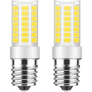Dimmable E17 5W LED Bulb Daylight White 6000K 40W Halogen Replacement for Microwave Oven Range Hood Refrigerator Intermediate Base (2 Pack)