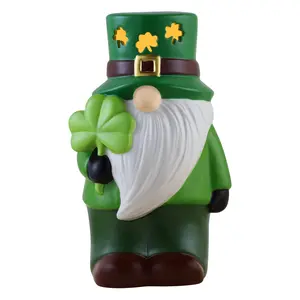 Mr. Lucky 10 in. Illuminated Ceramic Gnome