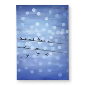 Begin Home Decor CODM1724FMEH75 17 x 24 in. Birds on Glittering Blue Sky Door Mat - Indoor & Outdoor Decor