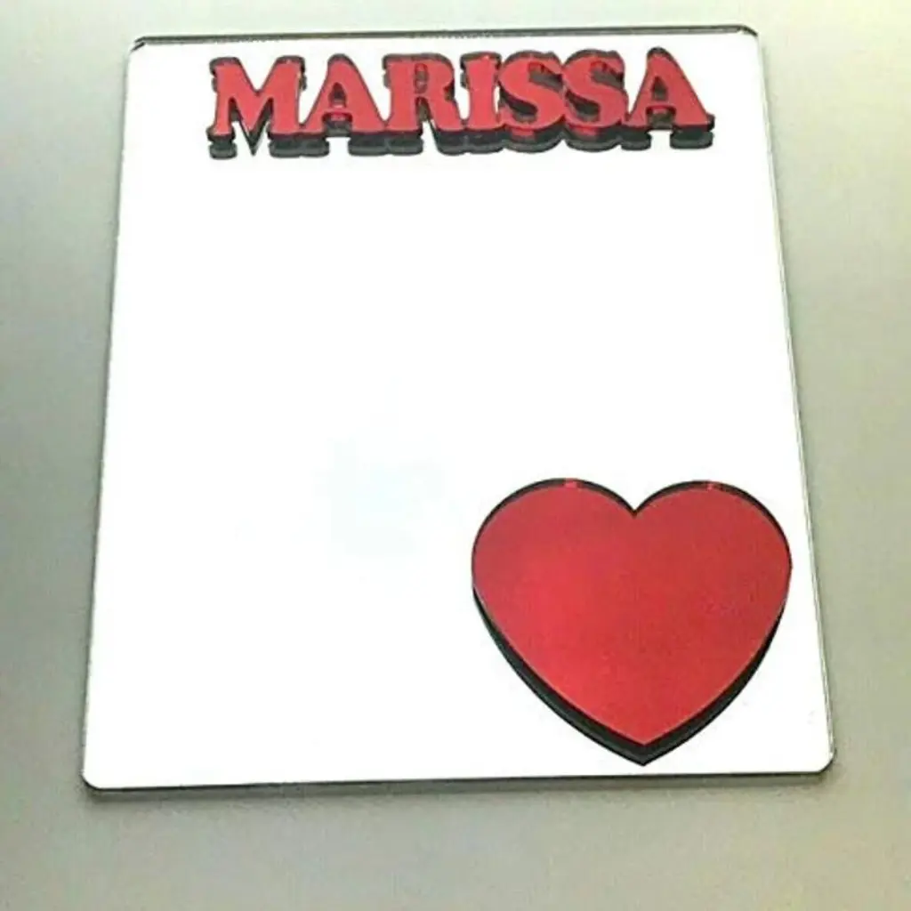 Personalized Heart Locker Mirror Magnet – Custom Back to School Magnetic Name Mirror for Girls, Sports Locker, Fridge, Cubby, or Classroom Décor – Cute Gift for Teens or Students, Back to School