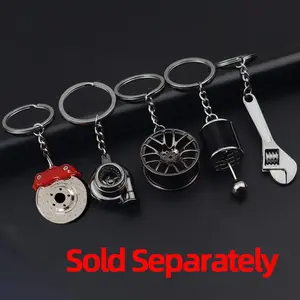 Creative Car Enthusiast Keychain Gift Set, Lightweight Keychains with Piston, Turbine Wheel, Gear Shifter & Shock Absorber Designs