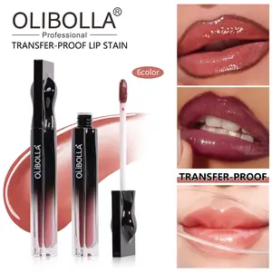 OLIBOLLA High Coverage Lip Stain, 30% Moisture Hydrating Glassy Lip Gloss, Transfer-Proof Water Tint| Long-Lasting Lip Tint Holographic Shimmer Lipgloss tiktokshopspringglowup