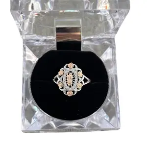 925 Silver San Judas Saint Jude Flower Ring 1.6CM Long