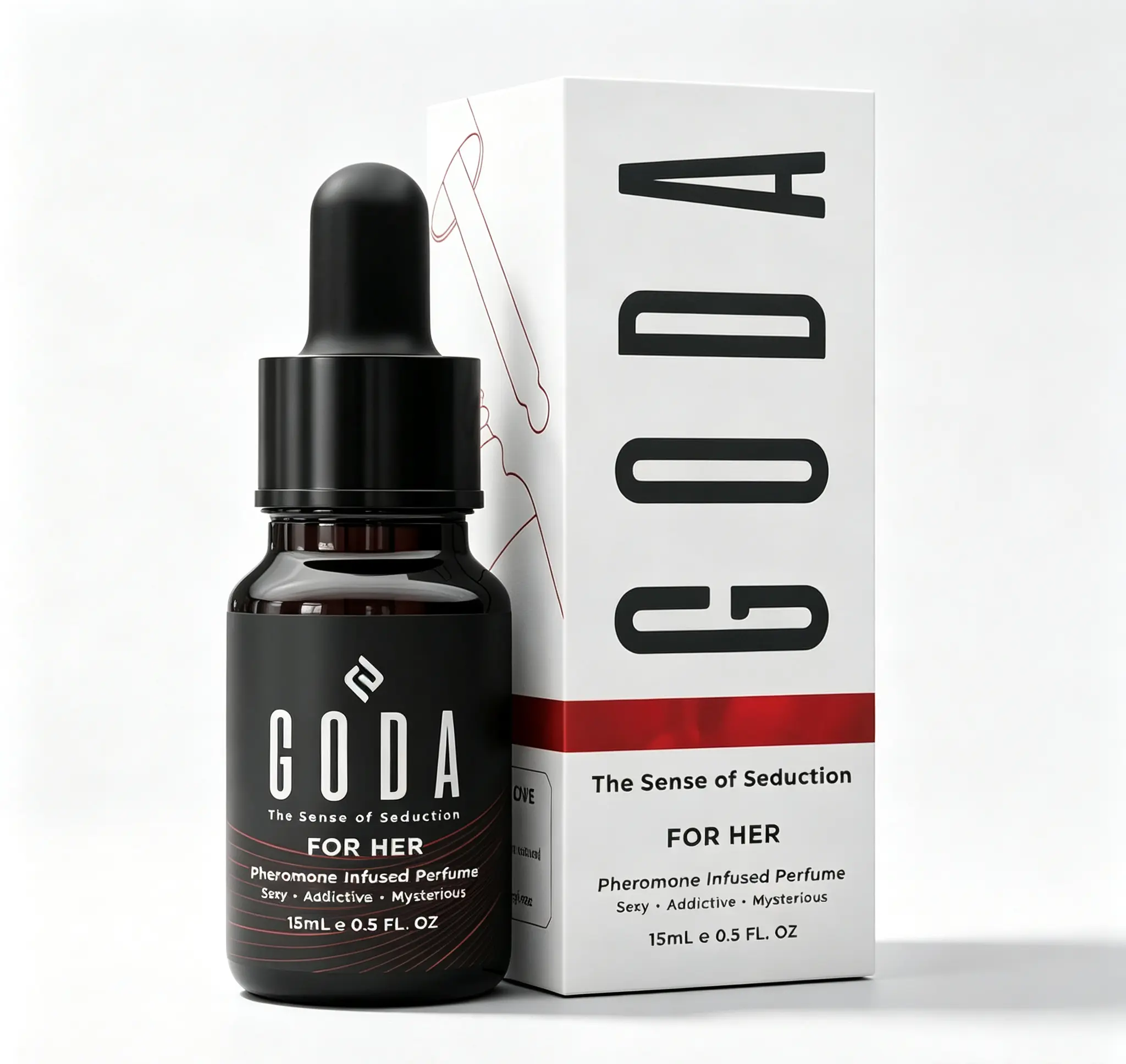 GODA Original Pheromone Perfume for Women 15ml (0.50 fl.oz), Long-Lasting Floral Fragrance Infused with Jasmine & Rose, Vegan & Cruelty-Free