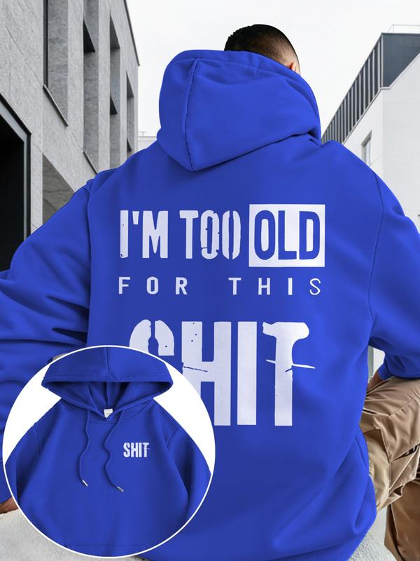 Men's Fall Winter Hooded Sweatshirt, Emotion Style Print, Casual Fitted Design, Drawstring Pocket, Warm Multi-Color Options