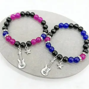 Fashion Couple Beaded Bracelet | Elastic Matching Bracelets for Couples & Best Friends, TV Girl Inspired Jewelry, Perfect Graduation Gift