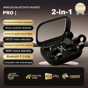 2025 2 Pairs Wireless Earbuds Bluetooth 5.5 ,Wireless Ear Buds HIFI Bass Stereo Headphones with Noise Cancelling, LED Display Power in Ear Earphones Waterproof