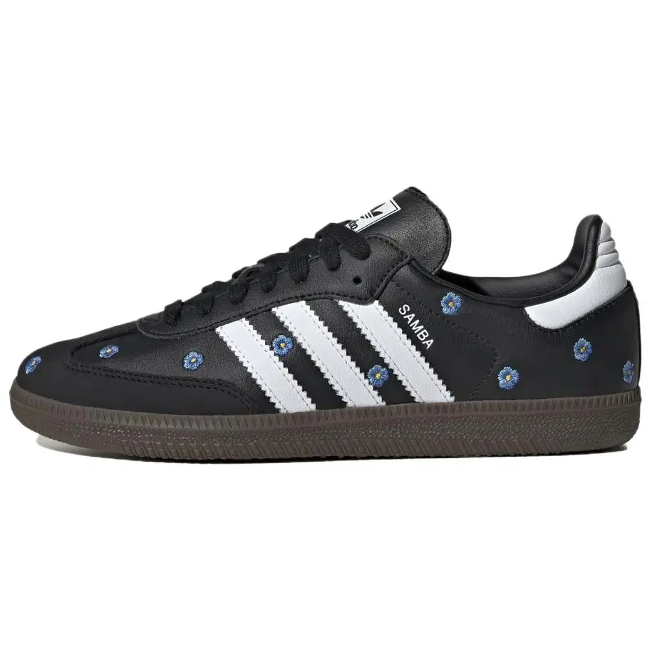 Adidas Wmns Samba OG Black Floral Embroidery' Comfort Low Top Skate Shoes Women's IF4397
