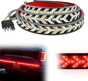 2026 Upgrade Your Truck’s Safety and Style with This 60-Inch LED Tailgate Light Bar – Features Red & Amber Sequential Turn Signals, Brake, and Reverse Lights in a Waterproof, Flexible Design for a Bold Look and Maximum Visibility on the Road