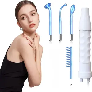 Portable High-Frequency Facial Machine with 4 Glass Tubes, Us Plug, Handheld Skin Care Device, Home Use, New Condition