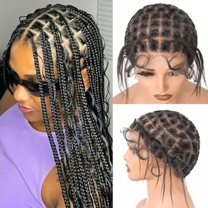Full Lace Braided Wig Cap With Hair Crochet Wig Cap For Crochet Braids Hair Glueless Double Full Hd Lace Wig Caps For Women Hair Accerssories