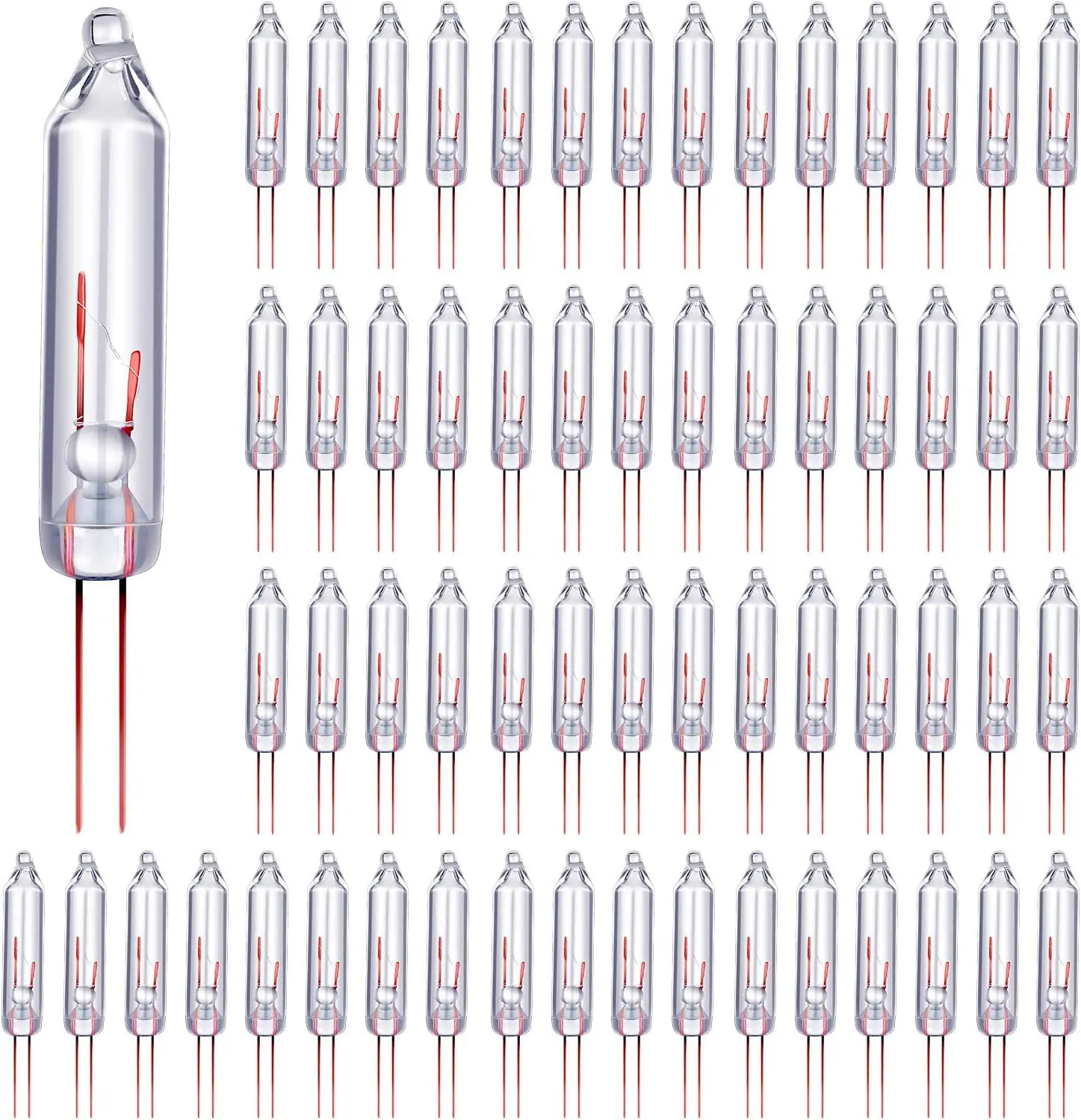 100 Pieces Mini Christmas 2.5 Volt Replacement Light Bulbs for Christmas Trees Decorative Light Supplies Indoor Outdoor Xmas Decor, 170 Ampere, 0.42 Watt (Clear)
