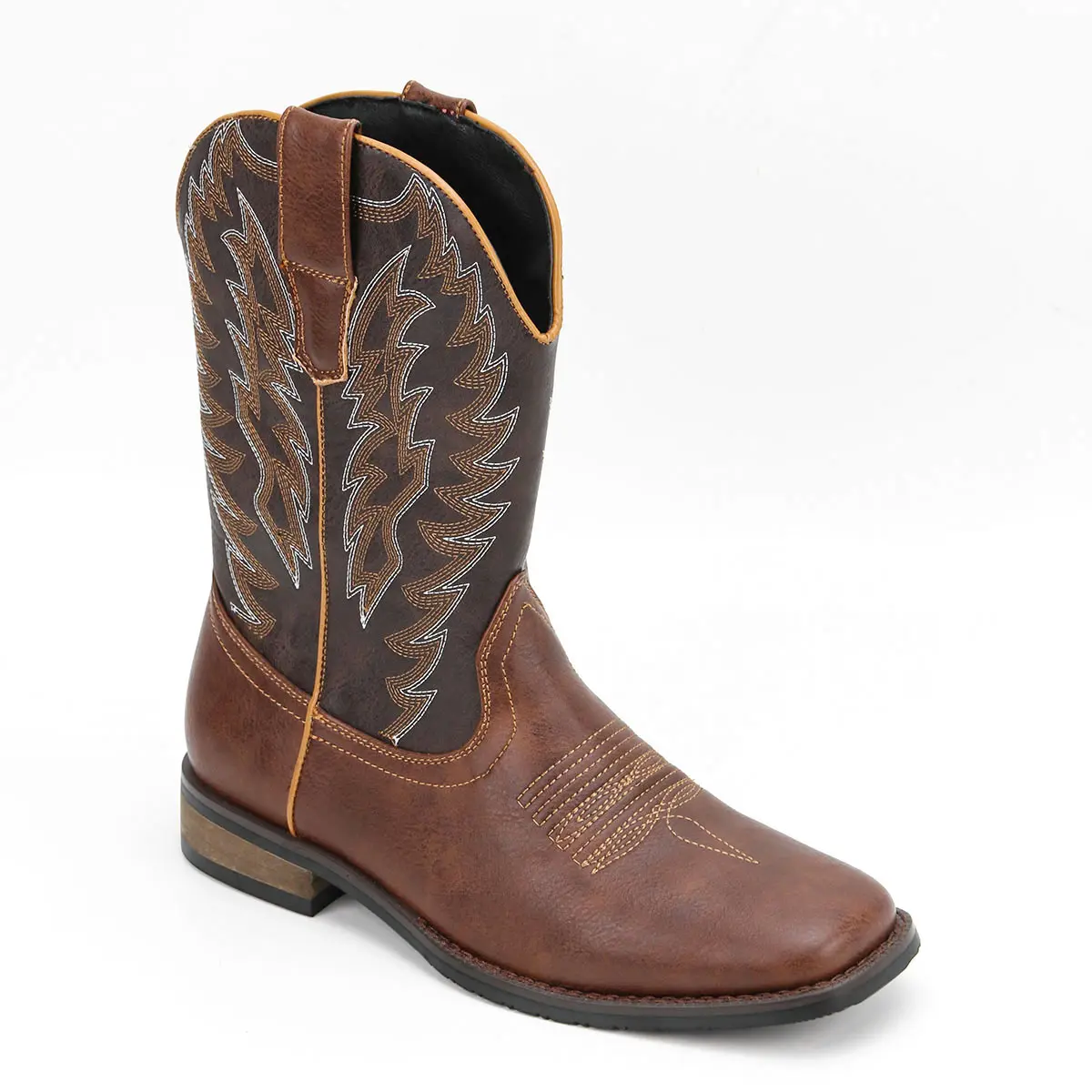 Cowboy Boots for Men Western Boot Fashionable Retro Classic Embroidered Pull On Slip Resistant Boots