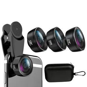 3-in-1 Smartphone Lens Kit - 210 Fisheye, 120 Wide-Angle, 25X Macro for Stunning Photography - Compatible with iPhone/Android/Cellphone and Tablet Christmas Present