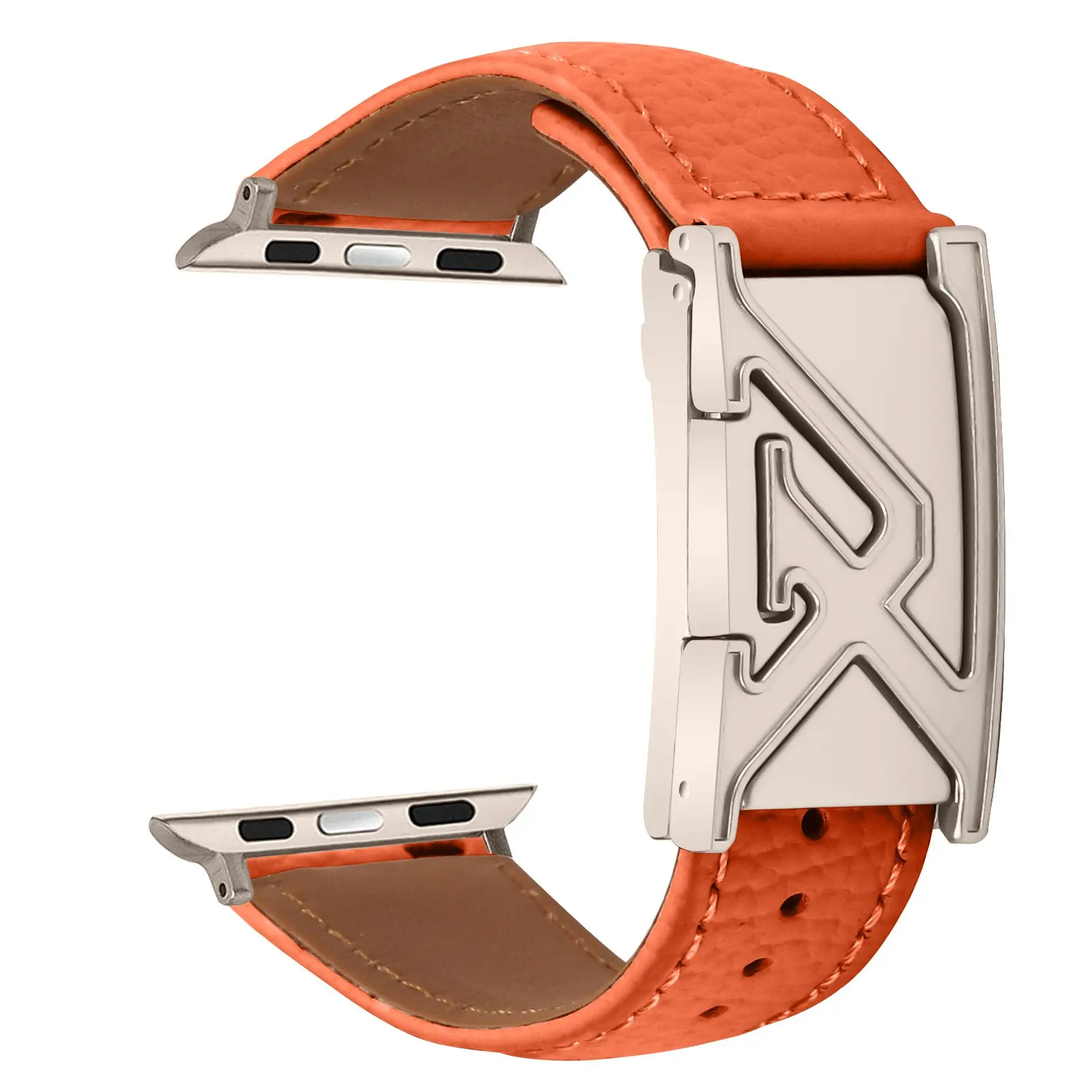 Magnetic Leather Watch Band for Square Smartwatches, Compatible with Apple Watch Series 1-11, Secure Magnetic Clasp, Women's Wearable Strap, Wearable Accessory, Smartwatch Compatible Bands