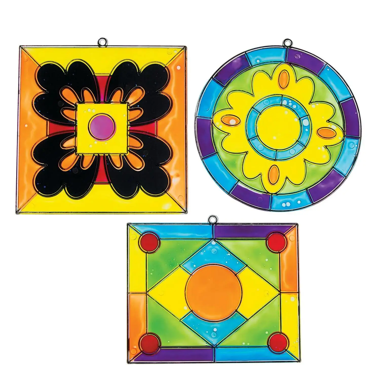 Stained Glass Suncatchers - 12 Pc. Stained Glass Suncatchers - 12 Pc.