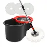 Virul Rotatable Mop Bucket System Set - Self Squeezing Easywring Spin Mop with Stainless Steel Build, 360-Degree Rotation, Press-Shake Wring, Extendable Adjustable Long Handle, 3 Microfiber Refills, Wet/Dry Deep Cleaning Home Supplies