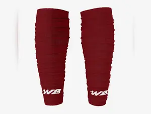 We Ball Sports Breathable Compression Football Scrunch Leg Sleeves, Maroon Sports Support Sleeves for Athletic Use, Breathable Compression Sleeves