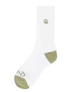 MOPQ Museum Of Peace & Quiet Icon Socks - Matcha, Stretch Cotton Blend, Mid Length, One Size Fits Most, Comfortable Everyday Wear