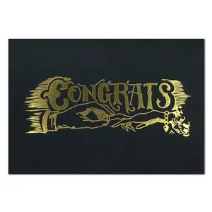 Spitfire Girl Congrats Black Gold Foil Card