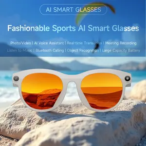 Smart Camera Glasses, with 2MP Camera Anti-Shake Sports Sunglasses, Hands-free Video Recording Smart Glasses, Bluetooth Calling AI Glasses Real-Time Translate , Magnetic Charging ,40G Lightweight for Outdoor Indoor