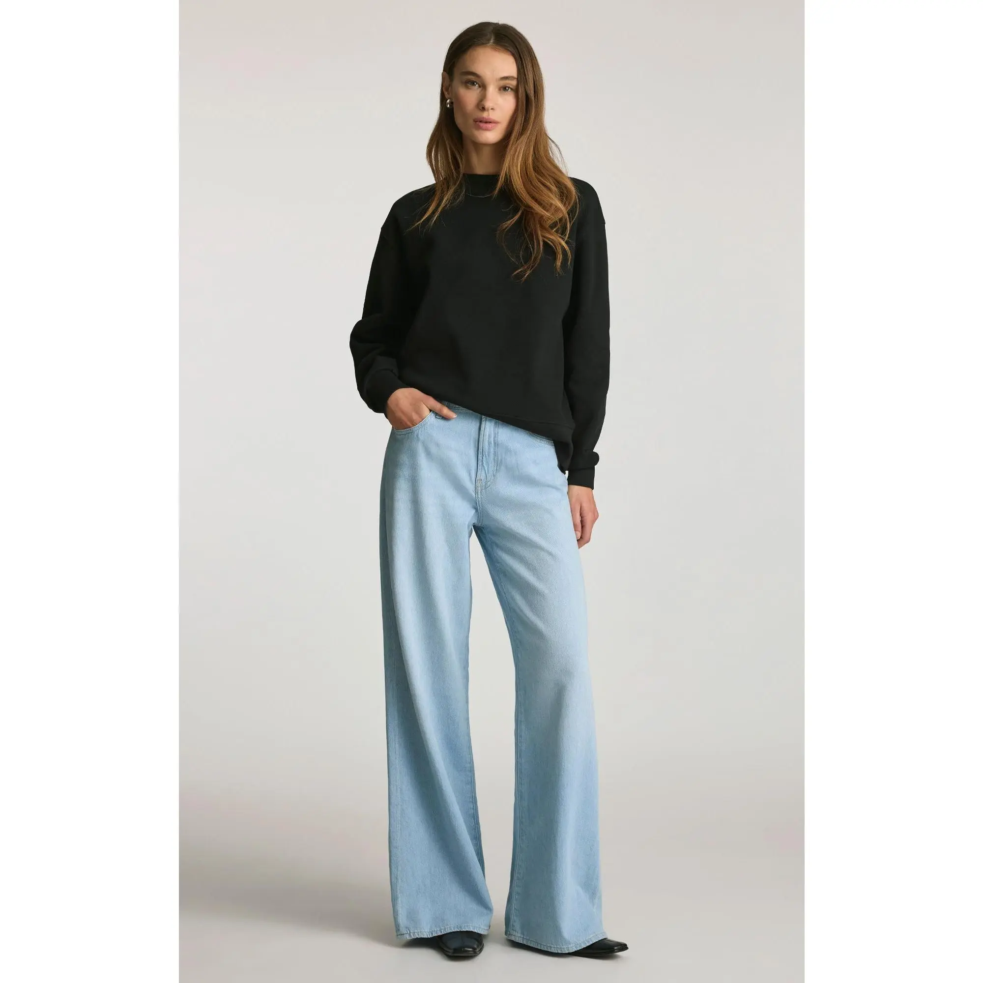 JOY WIDE LEG IN LIGHT LINEN DENIM