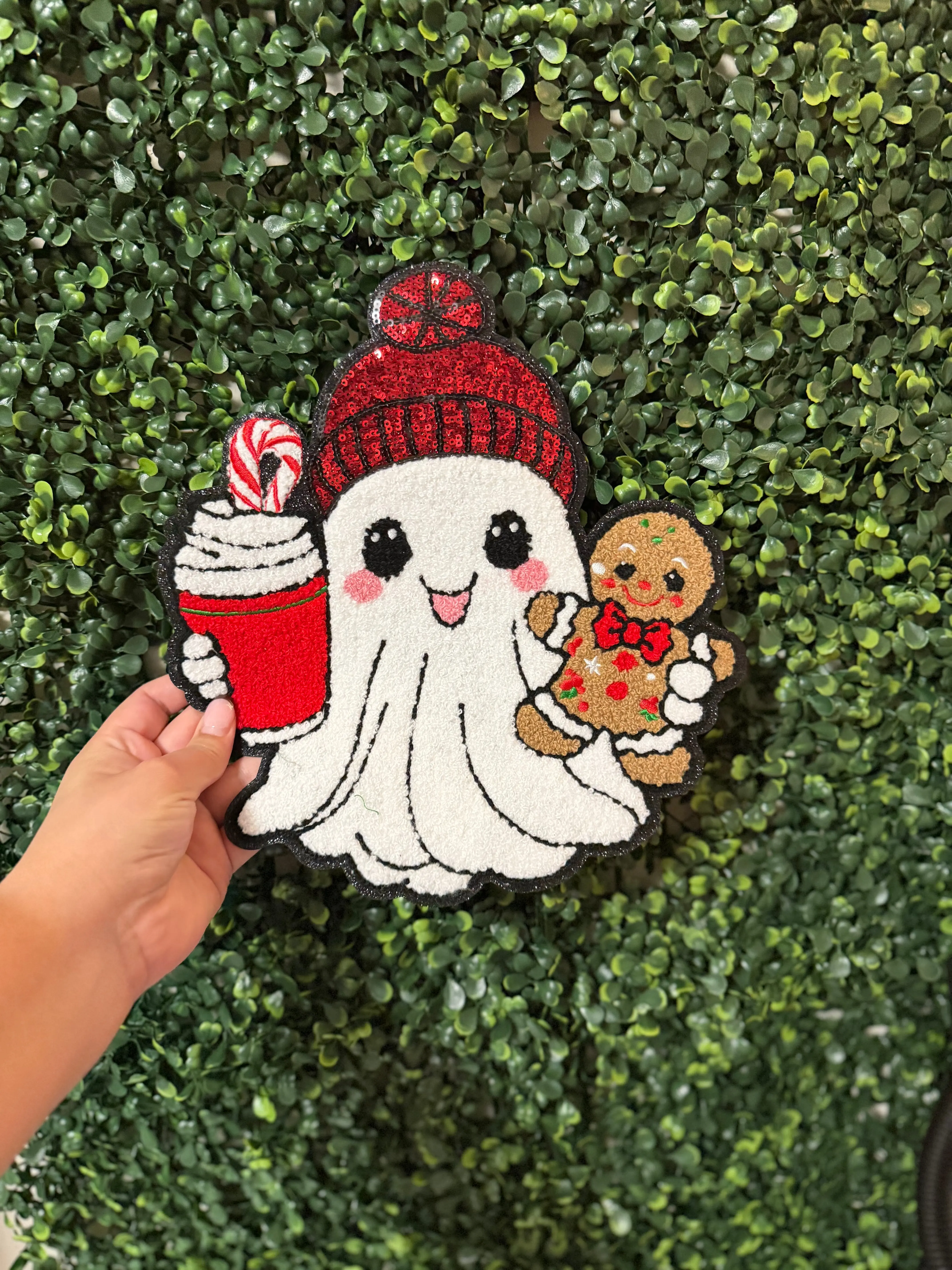 Christmas Ghost Chenille Patch