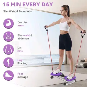 Waist Shrinking Twister Machine 300lbs - Slim Waist Toned Abs Exercise Arms Lift Hips Leg Shaping Foot Massage 15 Min Daily Workout