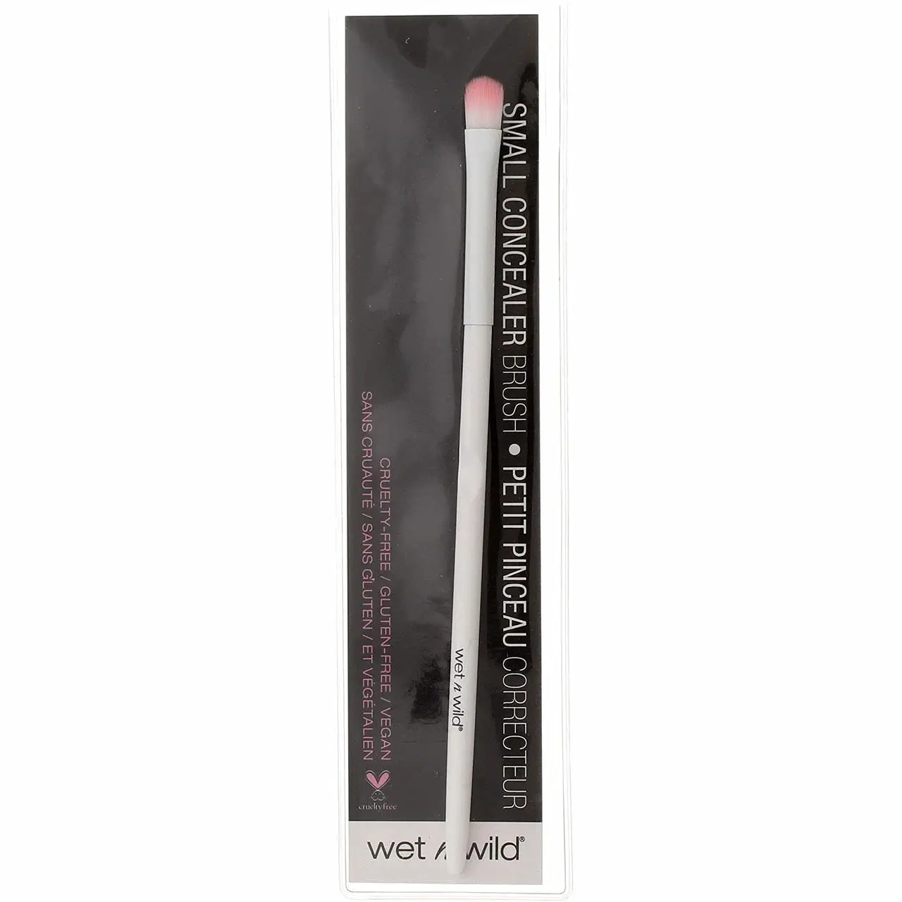 Wet n Wild Small Concealer Brush C788 with Two-toned Polymax Fibers Ergonomic Handle Cruelty-Free Gluten-Free Vegan