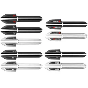 2pcs ABS GTI R Rline 4MOTION Badge Car Fender Side Wing Emblem Stickers Decor Accessories For Volkswagen VW Tiguan L Before 2018