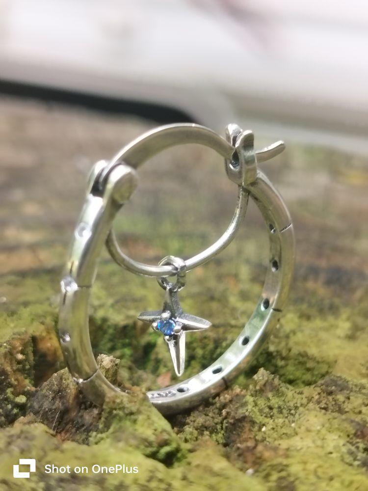 .925 Sterling Silver Hoop Earrings  2 Styles