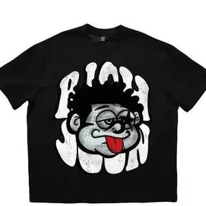 Manfinity Zone917 Distressed Graphic Print Oversized Drop Shoulder Tee For Men In Black