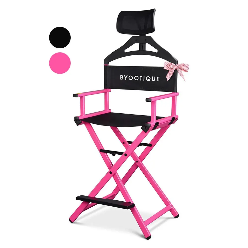 Byootique UrStudio Aluminum Tall Highback Directors Chair with Headrest Options
