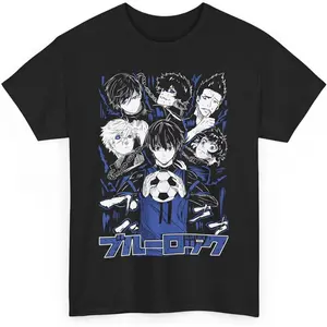 Blue Lock T-Shirt Yoichi Isagi Anime Blue Lock T-Shirt Short Sleeved T Shirt tee classic Merch Shirt Tee T-Shirt For Women/Men Unisex Short Sleeve Tshirt Streetwear Gift for Children Youth Adult Family And Friends Birthday Anniversary Holiday