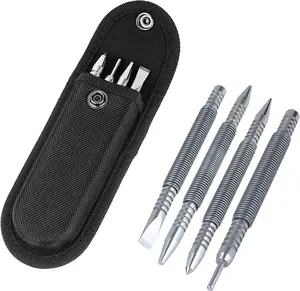 BESTNULE 4-Piece Nail Setter Dual Head Nail Set & Dual Head Center Punch & Hammerless Cold Chisel & Hinge Pin Remover Punch Set, Nail Setter Features