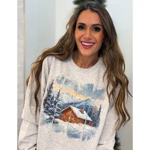 Vintage Winter, Retro Winter, Cozy Winter Vibes, Winter Season, Baby It's Cold Outside, Snowy Mountain Cabin Sweatshirt