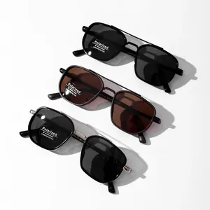 3-Pack 2026 Fall & Summer Double Beam Geometric Frame Sunglasses | Unisex Back to School Fashion Eyewear | UV Protection & Lightweight Stylish Design | Perfect Travel Accessory for Summer Outfits, Vacation Looks & Daily Casual Wear