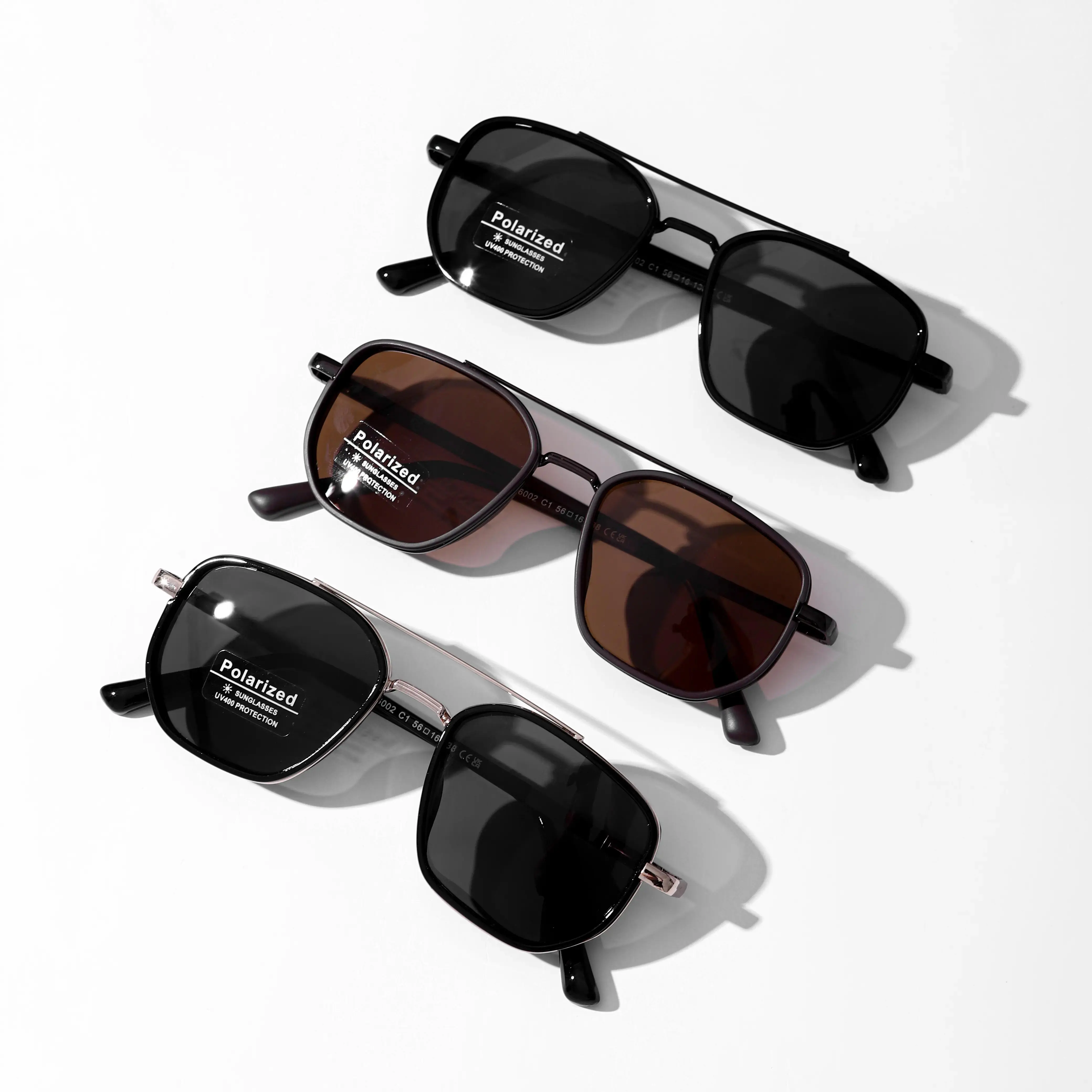3-Pack 2026 Fall & Summer Double Beam Geometric Frame Sunglasses | Unisex Back to School Fashion Eyewear | UV Protection & Lightweight Stylish Design | Perfect Travel Accessory for Summer Outfits, Vacation Looks & Daily Casual Wear