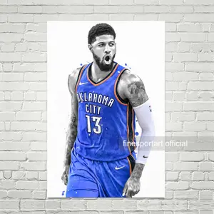 Paul George  Poster, Canvas,  print, Sports wall art, Kids room decor, Man Cave, Gift