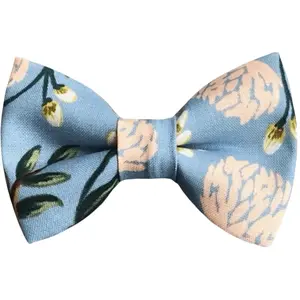 Dusty Blue Bow Tie – Dusty Blue Hydrangea Floral Wedding Bow Tie
