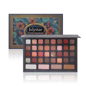 Julystar Multicolor Eyeshadow Palette, Soft Powder, Smooth, No Flyaway, High Pigmentation, Full Makeup, Commute/stage/play, Vintage Floral Packaging, Cosmetic Eyeshadow