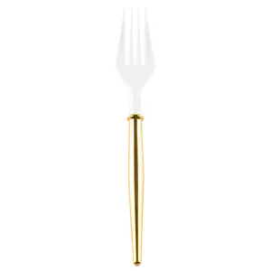 Gold Bella Plastic 6" Cocktail Forks/12pc