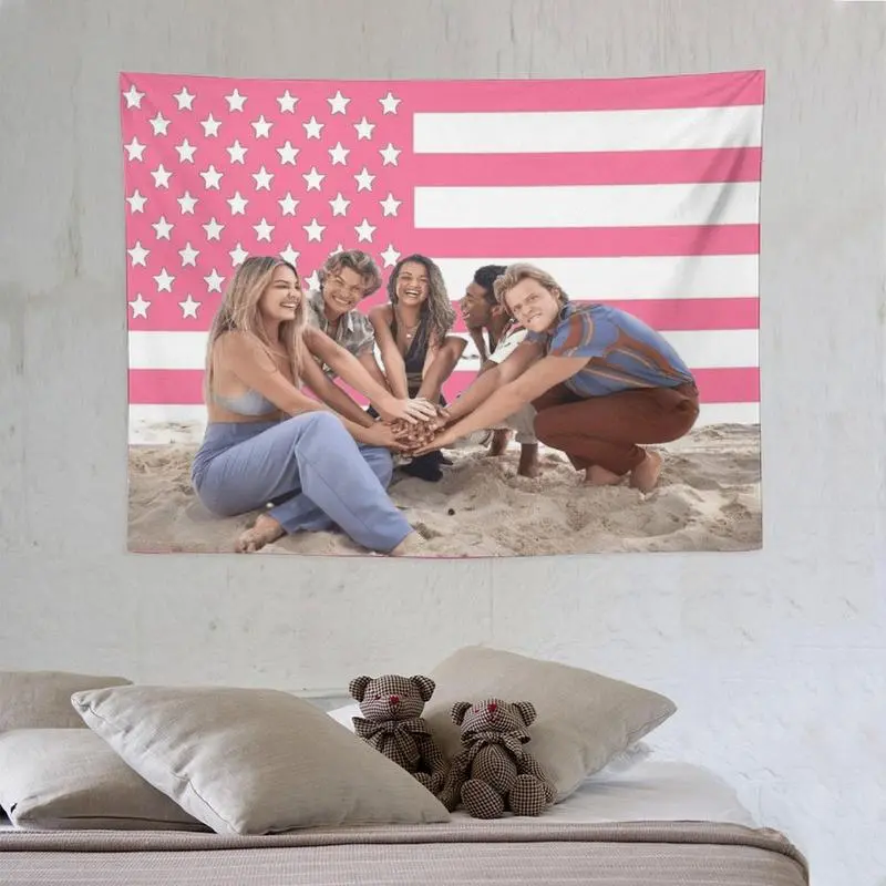 JJ Maybank Tapestry Outer Banks Poster Pink Flag Background Blanket Dormitory Room Bedside Living Room Rudy Pankow Wall Cover Party Decorations