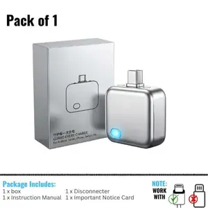 140W Mechanical Physical-Disconnect Battery Guard USB Charger - Auto & Self-Eject, Smart Auto-Stop Charging, Anti-Overcharge Protection for Cellphone, Mobile, Laptop, Car Electronics, with Sync & LED Features (Safe Overnight Charging)