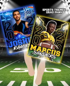 Sports Themed Grad Fan