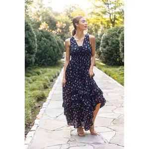 Lucky To Have You Sleeveless Black Floral Maxi Dress SALE