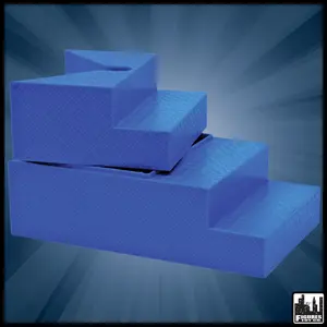 Deluxe Blue Breakable Ring Stairs For WWE & AEW Wrestling Action Figure Rings