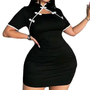 plus Size Elegant fashion woman dress Neckline bodycon perfect for evening event wedding anniversary party all occasions.size Xl 2X 3XL 4XL  5XL