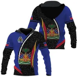 Personalized Haiti Hoodie for Men & Women Haitian Pride Coat Of Arms Haiti Hoodi